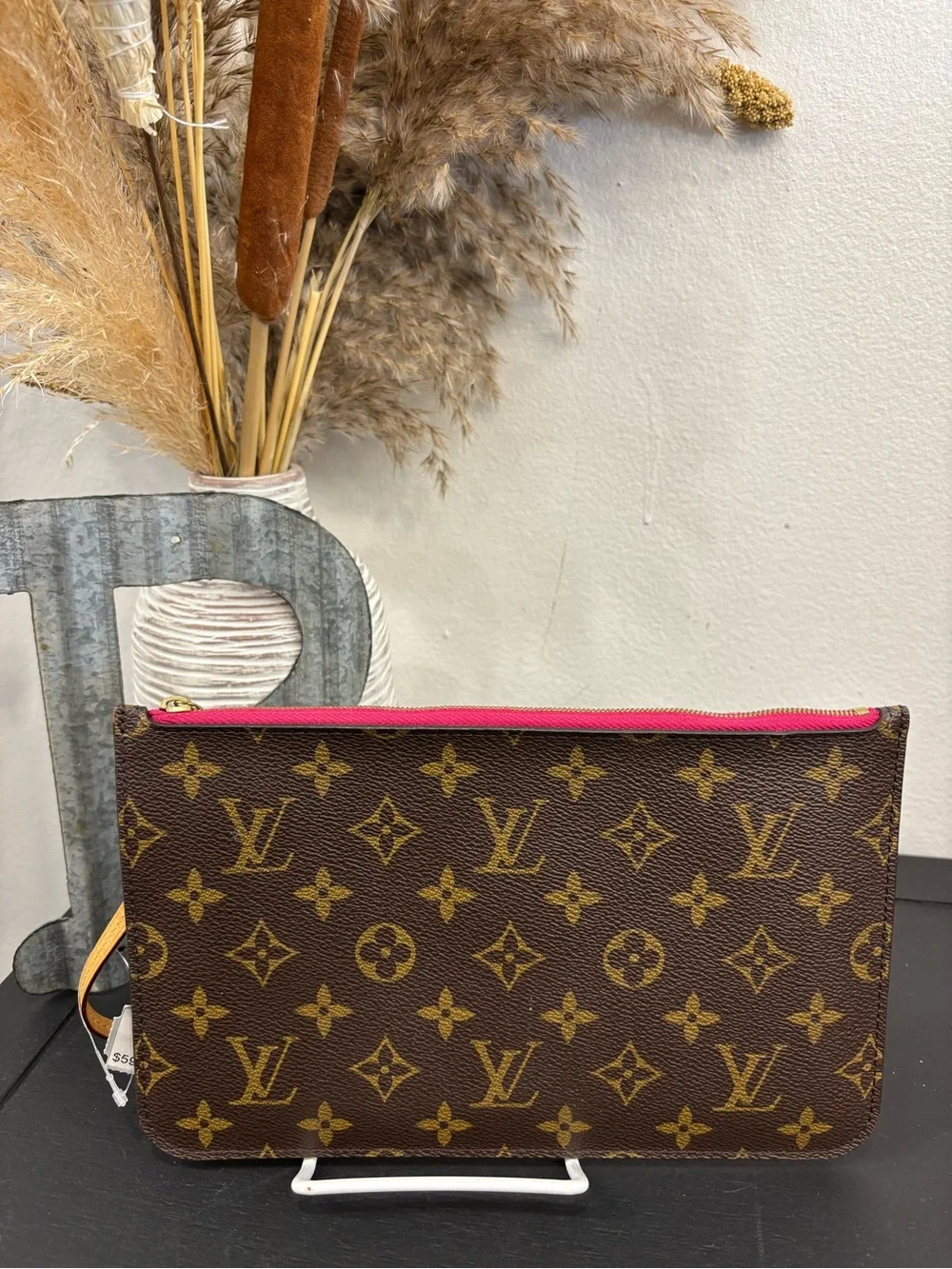 Louis Vuitton Monogram Tote Pouchette Canvas Authentic Wristlet